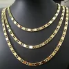 Real Gold Plated Chain 6 3mm Band Width Men Necklace Women Chains 19 Inches 28205w