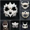 New Halloween Cosplay Resin Dragon God Yasha 2D Horror Theme Party Animal Skull Face Masquerade Scary Mask T200116314z