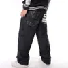 Abbigliamento da uomo alla moda europeo e americano Plus Pantaloni lunghi taglie forti Jeans hip-hop HIPHOP Pantaloni da skateboard larghi stampati da ballo di strada