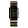 Autres montres Berny Céramique Quartz Montre Pour Hommes De Mode De Luxe Montre Rectangulaire Berny XV12 Calendrier Étanche Diamant Noir Or Couple Montre J240131