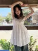 Casual Dresses Japanese Cute Bandage Ruffles Dress Women Y2k Aesthetic Sweet Fairy Summer Sleeveless Elegant Grunge Vestido De Mujer