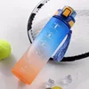 Бутылки для воды 1 литр, спортивная бутылка с маркером времени, герметичная чашка, мотивационная портативная для спорта на открытом воздухе, фитнеса