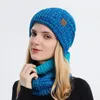 Cappelli invernali caldi per donna uomo cappello lavorato a maglia set pile termico Skullies berretti berretto da sci antivento da esterno cappello sciarpa maschile 240131