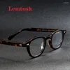 Solglasögon ramar optiska glasögon ramar män kvinnor Johnny depp lemtosh vintage glasögon datoracetat skådespel för manlig klar lins