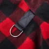 Abbigliamento per cani Cappotto invernale Pile più spesso Plaid rosso e nero Pet Caldo vestito casual Gilet antivento Vestiti per cuccioli di piccola taglia