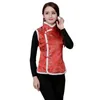 Kvinnors västar vinter kvinnor år väst traditionell kinesisk stil plysch knut kappa retro kallsäker stativ krage damer väst för dagligen
