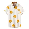 Chemises décontractées pour hommes Chemises de jour Chemises à manches courtes Boutonnée Chemise de fleur de plage N Grand et grand T-shirt pour hommes Imprimer