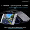 Mobiltelefonfästen innehavare Universal Car Mount Crocodile Holder Universal Car Mount Dash Cell Mobile Smart Phone Holder Dock Cradle Stand Stealth för iPhon YQ240130