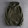 Erkek Giysiler Yeşil Sweatshirt Erkekler için Hooded Hoodies Sıradan Pamuk Yenilik ve Hoş Geldiniz Anlaşması Kış 90'lar Vintage Overfit 240119