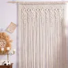 Tessuto a mano Macrame Appeso a parete Arazzo Tenda per porta Cotone Art Arazzo Boho Decorazione Bohemia Matrimonio Sfondo Appeso a parete 240125