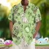 Camicie casual da uomo Giorno di Pasqua Per uomo Elegante cartone animato Camicette con stampa digitale 3d Bottone con risvolto allentato Abbigliamento da spiaggia quotidiano classico hawaiano