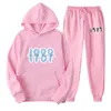 Taylor the ERAS TOUR MENS SÜRESİ Hoodie+Sweatpants Geceyarısı Midnight Albüm Swift Baskı Trailsuit Sweatshirt Kadınlar 2 Parçalı Set 240131