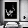 Paintings Watercolor Toilet Poster Pp Fiction Canvas Painting Women Smoking Wall Picture Art Funny Print Modern Bathroom Home Decor Fr Dhuuh