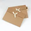 10st 24 18 0 7cm Brown Silk Scarf Gift Paper Box Kraft Paper Envelope Bag Vykort Packing Box PO DD DVD Packaging318G