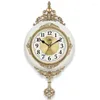 Horloges murales rétro horloge montre salon muet pendule goût élégant famille cadeau art décoration Rome luxe