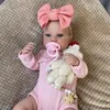 50CM Finished Reborn Baby Doll LouLou Awake Open Eyes Lifelike born 3D Skin Handmade Toy Figure Birthday Gift For Girls 240119