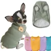 Vêtements pour chiens ours gilet vêtements pour animaux de compagnie chat solide T-shirt vêtements chiens mince petite mode Chihuahua été respirant chiot