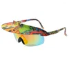 Lunettes de plein air sport lunettes de soleil anti-soleil hommes femmes lunettes de vélo avec capuchon UV 400 lunettes de Protection pour cyclisme ski
