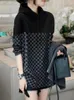 Women's Hoodies Top Pullovers Plaid Black Woman Clothing Hooded Cropped Sweatshirt Novelty Designer In Goth Cotton M Casual