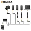 Microphones Comica Boomx-D Pro D2 2.4G Digital Wireless Microphone Professional Mic Transmitters Mottagarkit för DSLR-kamera iPhone