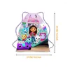 Gift Wrap 6/36Pcs Gabby Dollhouse Cat Birthday S Non-woven Fabrics Drawstring Backpack Bag Baby Shower Party Supplies