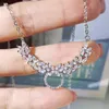 Ciondoli Moda Stile semplice Anello in argento sterling 925 Ciondolo Ali d'angelo Collana Zircone AAAA Tendenza femminile Catena clavicola selvaggia Regalo