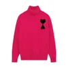 Sweter męski unisex męski projektant bluza z kapturem Amis SWEAT Kobiet mody luksusowy luksusowa marka sweter luźne a-line małe czerwone serce para leniwa top neck 442