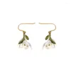 Boucles d'oreilles à clous, produit tendance printemps/été 2024, série forêt fraîche et naturelle, Magnolia blanc, vente en gros