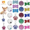 Dog Collars Leashes Personalized Free Engraving Pet Cat Name Tags Customized Dog ID Tag Collar Accessories Nameplate Anti-lost Pendant Cute Keyring