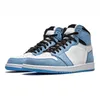 Mens 1s High Basketball Shoes OG 1 UNC Toe Denim Perdido e Encontrado Cinza Criado Chicago Lucky Green Homens Sapatilhas Feroz Rosa Universidade Azul Dia dos Namorados Mulheres Treinadores