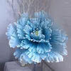 Decorative Flowers Artificial Linen Large Peony Background Fake Pography Props Wall Decoration Wedding Party Decor Accessories