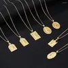 Anhänger Halsketten 2022 Gold Edelstahl CZ Jungfrau Maria Halskette für Frauen Charme Ehe Religiöse Schmuck203k