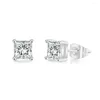 Stud Earrings Umq Princess Cut 2ct Diamond Plated Moissanite Rhodium 925 Silver D Color Jewelry Couple Gift