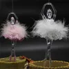 Maxsin 1pc mode akryl tredimensionell ballerina dansare hänge diy bröllop kreativa hem dekoration verktyg ornament268m