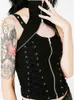 Canotte da donna AltGoth Dark Gothic Vintage Bandage Vest Donna Harajuku Punk Grunge Halter Corsetto Camis Emo Alternative Streetwear Rave Outfit