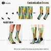 Calcetines de mujer Proyecto Sekai Anime Otori Wonderhoy Stamp Diversión para hombres Personalizados Personalizados Unisex Adultos Adolescentes Jóvenes Divertidos