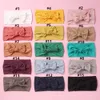 30 pc/lot est Style solide côtelé noeud noeud bandeau bandeau enfants laine coton arcs Turban pour enfants filles tête wear240125