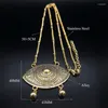 Pendant Necklaces Vintage Ethnic Retro Evil Eye Amulet Necklace For Women Alloy Stainless Steel Chain Choker Tassel Jewelry Gift