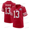 BROCK PURDY SAN FRANCISCOS 49ERES FOTBALL JERSEY CHRISTIAN CCCAFFREY NICK BOSA DEEBO SAMUEL TALANOA George Kittle Brandon Aiyuk Jerry Rice Fred Warner i lager