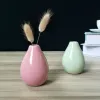 Kreative Heimdekoration Kleine Keramikvasen Moderne einfache Wohnzimmerdekoration Trockenblumen-Dekorationsartikel Ornament Minivase LL