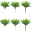 18 szt. Sztuczne rośliny paproci - sztuczny boston paproci Fern Faux Hal na zewnątrz odporne na zieleni krzewy na zewnątrz Fałszywe rośliny 268L