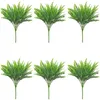 18 PCS Artificial Fern Plants - Artificial Boston Fern Bush Faux Indoor Outdoor UV Resistant Greenery Shrubs Fake Plants268l