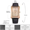 Andra klockor Berny Watch Mens Rectangular Japanese Quartz Watch Waterproof Business Rectangular Dress Mens Clock Top Leather Strap J240326