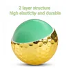 CRESTGOLF 6 stks Twee Layer Gouden Golfballen Golf Oefenballen Training Twee Stukken Ballen Als Geschenk 240124