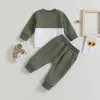 Clothing Sets CitgeeAutumn Toddler Baby Boys Girls Fall Outfits Long Sleeve Contrast Color Pullover Tops And Pants SetClothes