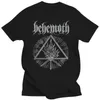 Herr t-shirts behemoth furor divinus t-shirt män kvinnor ny bomullste skjorta outfit avslappnad svart vit sommar o-hals mode t shirt eu storlek storlek