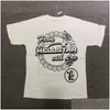 メンズTシャツHellstar Studios Earth Trendy Hip-Hop短袖Man Women T Shirts Uni Cotton Tops Men Vintage Summer Roose Te Otalp