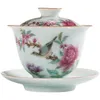 Чайная чаша Big Bird с крышкой-блюдцем, набор Art Garden Pastrol, керамический фарфоровый цветок, мастер-чайная супница, посуда для напитков, подарок, домашний декор Craf279c