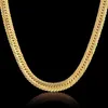 Toda la cadena de oro larga de la vendimia para los hombres collar de cadena de Hip Hop 8 MM Color oro grueso collares de acera joyería de los hombres Colar Coll256y