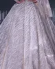 Vintage robe de bal robes de mariée conception col brillant paillettes perles manches longues sur mesure balayage train robe de mariée grande taille robes De Novia